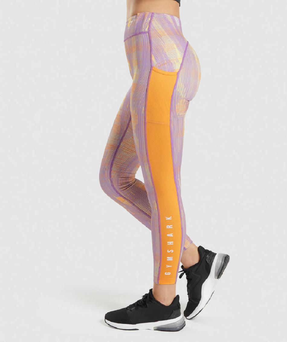 Leggins Gymshark Deporte Mujer Naranjas | CO 2928FDN